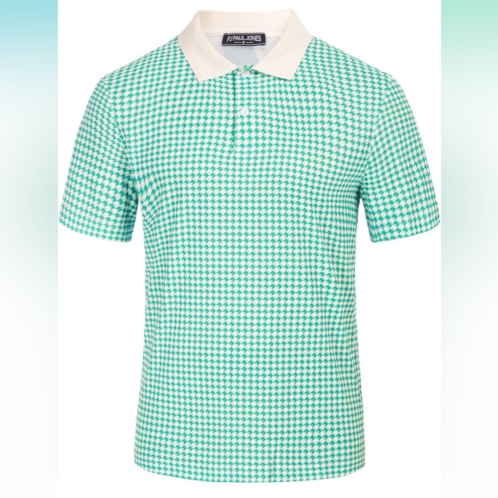 PJ PAUL JONES Mens Polo Shirt Short Sleeve Performance Golf Polo Shirt